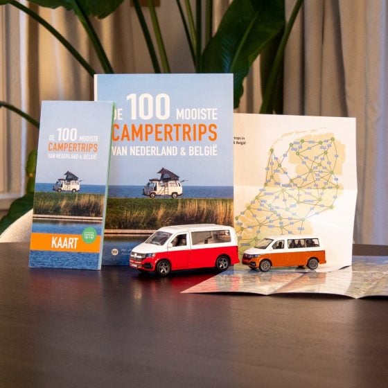 Boek + Kaart PAKKET - De 100 mooiste campertrips van Nederland & België